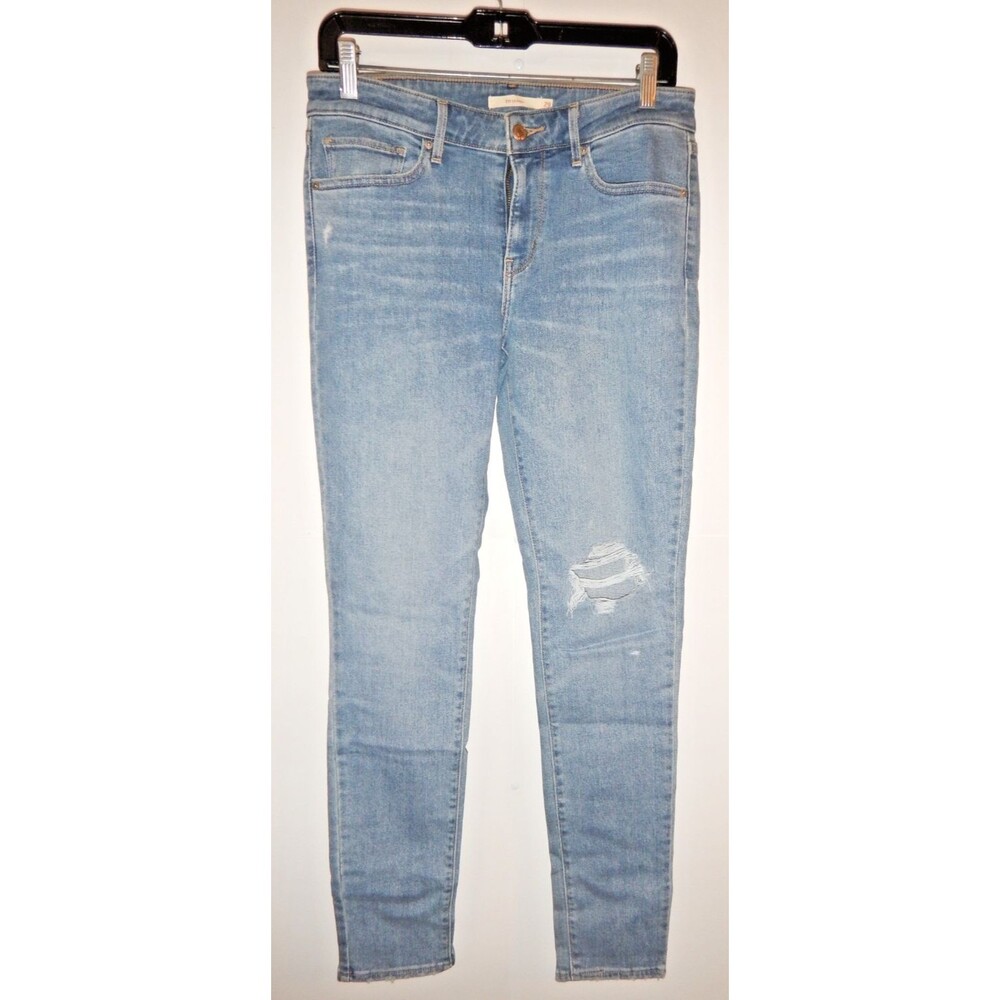 Levi’s 711 Skinny Women's Blue Distressed Leg Jeans 29 Light Wash Distressed